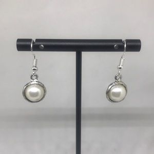 Handmade Vintage Silver Pearl Earrings